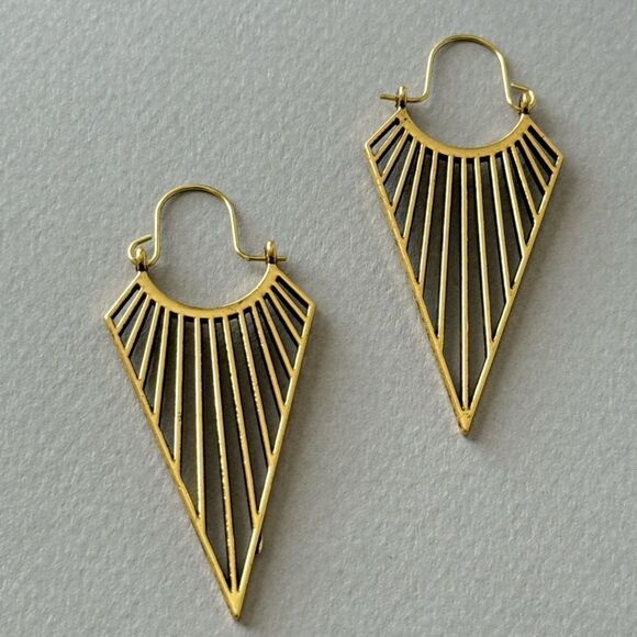 boho hoop earrings A739 - Picture 4 of 5